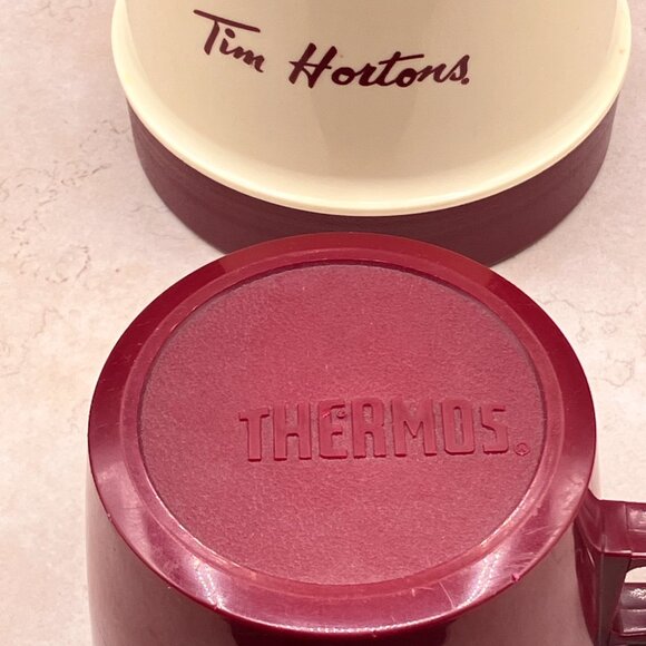 Vintage Tim Horton Thermos And Cup Set  1980’s - Picture 4 of 10